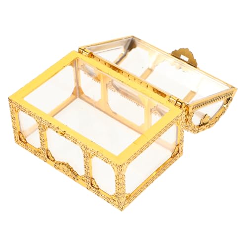 VICASKY Favor Candy Box Winzige Schatztruhe Deckel Kunststoff Schatzkiste Für Hochzeit Dekorative Aufbewahrungsbox Schatztruhe Süßigkeitenboxen 1pc von VICASKY