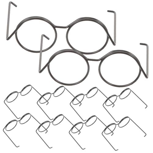 VICASKY Kleiner Puppenbrille 10 Stücke Metall Kleiner Brille für Puppen Zubehör für Puppenhaus Bastel Zubehör für Puppen Realistische Accessoires für VICASKY Kleiner Puppenbrille 10 Stücke Metall Kleiner Brille für Puppen Zubehör für Puppenhaus Bastel Zubehör für Puppen Realistische Accessoires für von VICASKY