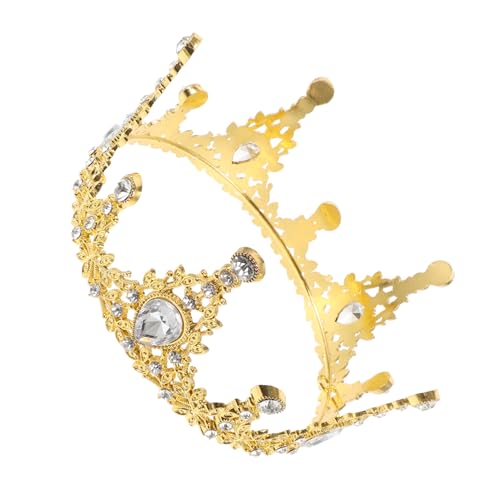 VICASKY Kronenförmiger Tortenaufsatz für Hochzeiten Geburtstagsfeiern und Brautpartys Goldene Krone für Kuchen Dekoration und Fotoshootings Vielseitig Einsetzbar von VICASKY