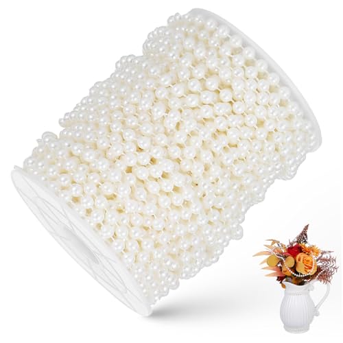 VICASKY Künstliche Perlenkette Perlenrolle Perlenschnur mit Glänzenden Runden Perlen für DIY Schmuck Hochzeitsdeko Kleidung Dekoration Vielseitig Verwendbar VICASKY Künstliche Perlenkette Perlenrolle Perlenschnur mit Glänzenden Runden Perlen für DIY Schmuck Hochzeitsdeko Kleidung Dekoration Vielseitig Verwendbar von VICASKY