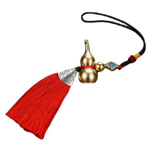 VICASKY Kupfer Gourds Anhänger Auto Deko mit Quaste Langlebiges Fahrzeug Ornament Handgefertigte Kupferqualität Vielseitig für Auto Zuhause und Büro Inklusive Aufhängeschnur VICASKY Kupfer Gourds Anhänger Auto Deko mit Quaste Langlebiges Fahrzeug Ornament Handgefertigte Kupferqualität Vielseitig für Auto Zuhause und Büro Inklusive Aufhängeschnur von VICASKY