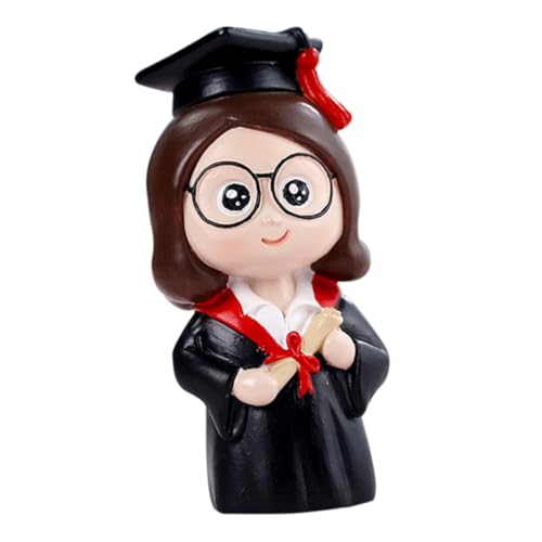 VICASKY Lovely Doctor Doll Cake Topper Kreative Torten Dekoration für Abschlussfeiern Realistische Doktorpuppe für Dessert Tisch Einzigartige Graduation Party Accessoire von VICASKY