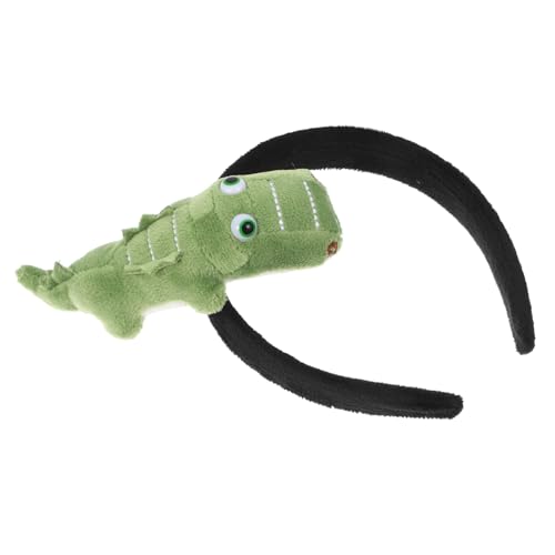 VICASKY Lustiges Krokodil Stirnband aus Grünem Sicheres Rutschfestes Haarreif Cosplay für Damen und Karneval Vielseitiges Party Kopfschmuck Accessoire für Altersgruppen von VICASKY