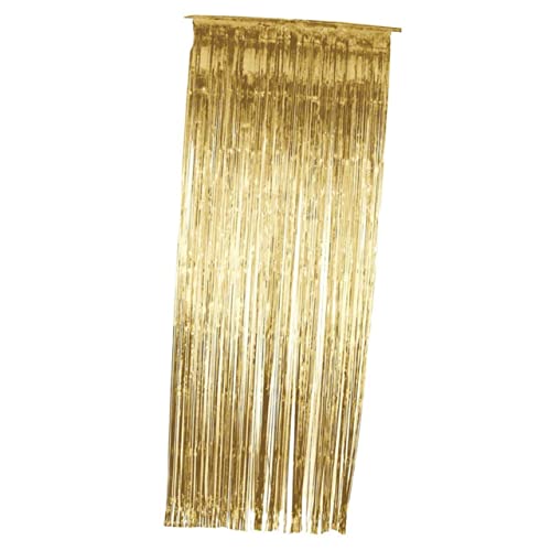 VICASKY Metallic Foil Fringe Vorhang Gold für Partydekoration Hochwertige Lametta Gardinen für Geburtstagsfeiern Hochzeiten Babypartys und VICASKY Metallic Foil Fringe Vorhang Gold für Partydekoration Hochwertige Lametta Gardinen für Geburtstagsfeiern Hochzeiten Babypartys und von VICASKY