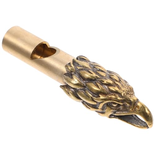 VICASKY Mini Messing Pfeife Schlüsselanhänger Tragbare Trillerpfeife für Schiedsrichter und Outdoor Aktivitäten Adler Dekoratives Survival Zubehör von VICASKY