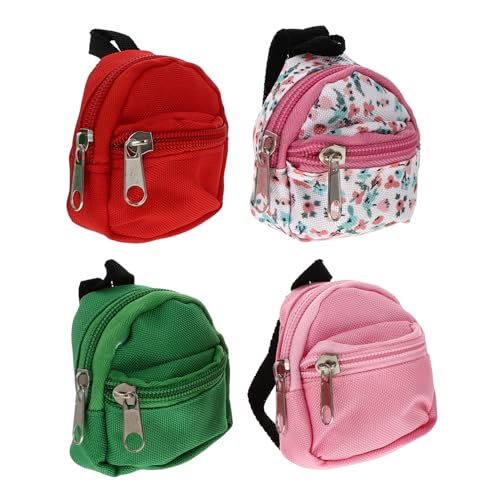 VICASKY Mini Baby Puppe Kleiderschrank Spielzeug 4pcs Mini Rucksack Modelle Set Feine Handwerkskunst VICASKY Mini Baby Puppe Kleiderschrank Spielzeug 4pcs Mini Rucksack Modelle Set Feine Handwerkskunst von VICASKY