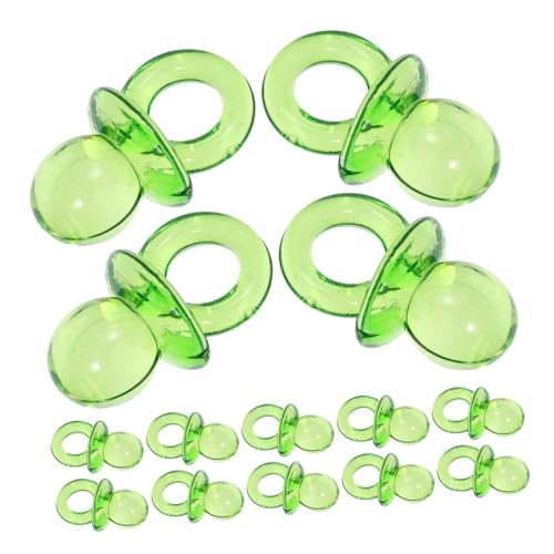 VICASKY 200 Stück Mini-babyparty-dekorationen Acryl Mini-schnuller- Babypartybevorzugung Schnuller-charms Geschlechtsneutrale Tischdekoration von VICASKY