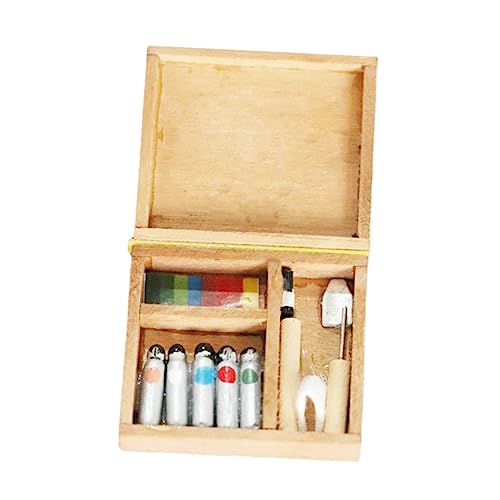 VICASKY Mini-malkasten Für Kinder Modell Miniaturspielzeug Puppenhauszubehör Holzhandwerk VICASKY Mini-malkasten Für Kinder Modell Miniaturspielzeug Puppenhauszubehör Holzhandwerk von VICASKY