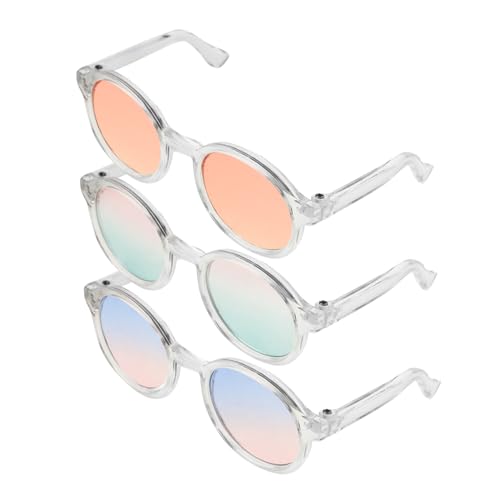 VICASKY Miniatur-Brille Für Babypuppen 3 Stück Runde Brillen Für 20 cm Große Puppen Puppenhaus- Zubehör Basteln Stilvoller Look VICASKY Miniatur-Brille Für Babypuppen 3 Stück Runde Brillen Für 20 cm Große Puppen Puppenhaus- Zubehör Basteln Stilvoller Look von VICASKY