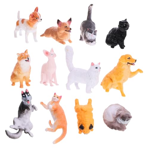 VICASKY Hundekauspielzeug Katzenspielzeug Miniatur Katzen Und Hunde Figuren Set Lebensechte Tiermodelle Für Tischdekoration Lernspielzeug Und Kuchen Dekoration Realistische Haustier Ornamente VICASKY Hundekauspielzeug Katzenspielzeug Miniatur Katzen Und Hunde Figuren Set Lebensechte Tiermodelle Für Tischdekoration Lernspielzeug Und Kuchen Dekoration Realistische Haustier Ornamente von VICASKY