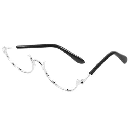 VICASKY Miniatur Metall Drahtbrille für Puppen Halbrahmen Transparente Mini Brillen Zubehör für Rollenspiel Cosplay Puppenhaus Dekoration VICASKY Miniatur Metall Drahtbrille für Puppen Halbrahmen Transparente Mini Brillen Zubehör für Rollenspiel Cosplay Puppenhaus Dekoration von VICASKY