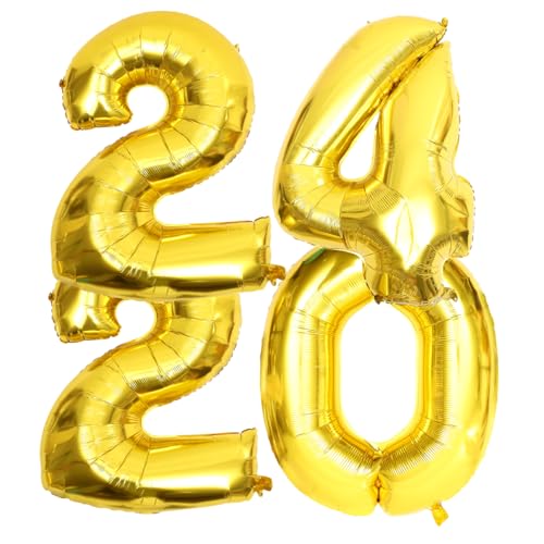 VICASKY Neujahrs Folienballon Set Luftballons für Partys Langlebig Farben Vielseitige Dekoration für Wände und Fenster für Festliche Anlässe von VICASKY