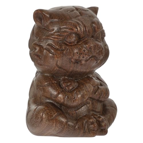 VICASKY Ornament aus Grünem Sandelholz Handgefertigte Dekoration für Jahr Einzigartiger Tiger Look für Wohnzimmer Schlafzimmer Partys und Garten von VICASKY