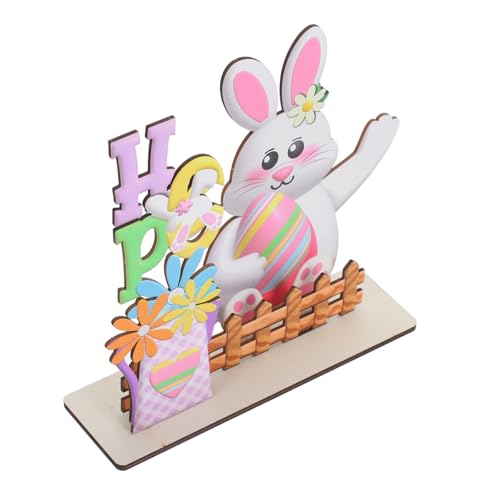 VICASKY Osterhasen Holzdeko Langlebige Tischdekoration für Frühlingsfeiern Handgefertigtes Einfach zu Montieren für Feiertagsfeiern und Osterpartys VICASKY Osterhasen Holzdeko Langlebige Tischdekoration für Frühlingsfeiern Handgefertigtes Einfach zu Montieren für Feiertagsfeiern und Osterpartys von VICASKY