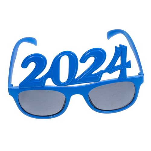 VICASKY Partybrille Elektrobeschichtet Leichtes Kunststoff Design Spaß Foto Requisiten für Neujahrsfeier Partydeko Blau Komfortable Passform Langlebig und Attraktiv von VICASKY