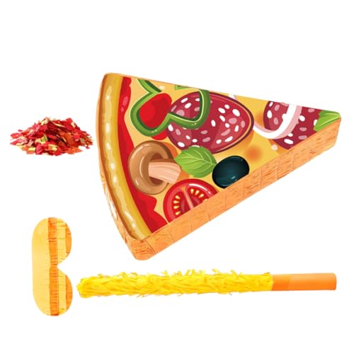VICASKY Pizza Party Pinata Pizza Scheibe aus Karton mit Augenbinde und Konfetti Lustige Food Themed Geburtstagsparty Dekoration und Spiele für Vielseitig Hängbar VICASKY Pizza Party Pinata Pizza Scheibe aus Karton mit Augenbinde und Konfetti Lustige Food Themed Geburtstagsparty Dekoration und Spiele für Vielseitig Hängbar von VICASKY