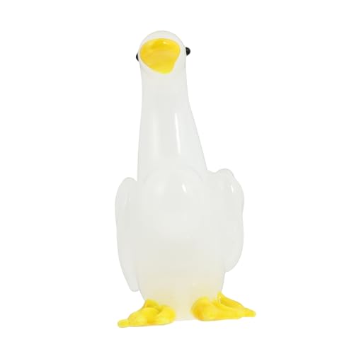 VICASKY Premium Glas Gans Ornament Weißes Tischdekor aus Hochwertigem Glas als Edle Glasdekoration für Wohn und Arbeitsbereich von VICASKY