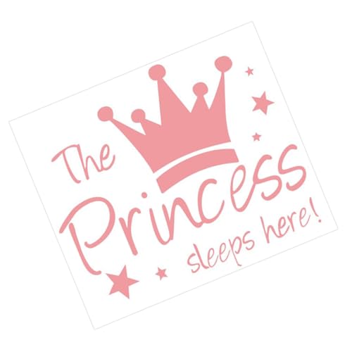 VICASKY Prinzessin Krone Wandtattoo Abnehmbarer Wandaufkleber für Mädchenzimmer DIY Schlafzimmerdekoration Leicht Anzubringen für Glatte Oberflächen Geeignet von VICASKY