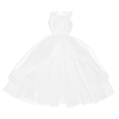 VICASKY Puppe Romantisches Hochzeitskleid Puppen-Prinzessin-Kleid-Kleidung Mädchen-Outfits Minikleider Hochzeitskleider Hochzeitsdekoration austauschbares Puppenkleid Hochzeitsbrautkleid von VICASKY