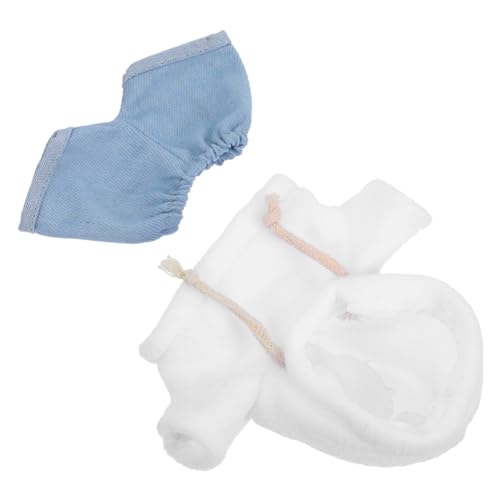 VICASKY Puppenkleidungsset – Süßer Plüschbär-Kapuzenpullover Und -Hose, Weiche Kleine Kleidung Für 30 cm Große Puppen, Kuscheltiere, Weiches Kuscheltier, Zum Anziehen Und Spielen von VICASKY