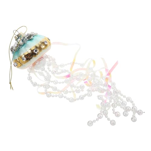 VICASKY Qualle Hanging Decoration Weihnachtsschmuck Partydekorationen Party-anhänger Quallen-anhänger Quallen-laternendekoration Quallen-Laternen-hängedekoration Strandschmuck Glas Blue VICASKY Qualle Hanging Decoration Weihnachtsschmuck Partydekorationen Party-anhänger Quallen-anhänger Quallen-laternendekoration Quallen-Laternen-hängedekoration Strandschmuck Glas Blue von VICASKY