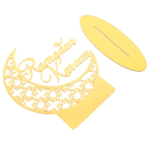 VICASKY Ramadan Eid Dekoration Mondornament für Zuhause Stilvolles Tischschild mit Festlichem Design für Eid Mubarak Feierlichkeiten und Ramadan Partys VICASKY Ramadan Eid Dekoration Mondornament für Zuhause Stilvolles Tischschild mit Festlichem Design für Eid Mubarak Feierlichkeiten und Ramadan Partys von VICASKY