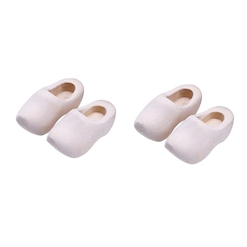 VICASKY Realistische Mini Klompen Miniatur Holzschuhe Unbehandeltes Holz Für Puppenhaus VICASKY Realistische Mini Klompen Miniatur Holzschuhe Unbehandeltes Holz Für Puppenhaus von VICASKY