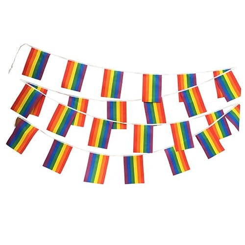 VICASKY Regenbogen Flaggen Cluster Girlande Bunte Dekoration Für Pride Events Partys Und Geschäfte Hochwertige Regenbogendekore Für Lebendige Atmosphäre VICASKY Regenbogen Flaggen Cluster Girlande Bunte Dekoration Für Pride Events Partys Und Geschäfte Hochwertige Regenbogendekore Für Lebendige Atmosphäre von VICASKY