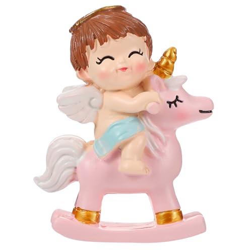 VICASKY Resin Einhorn Kuchen Dekoration Für Geburtstagsfeiern Süße Tortendeko Für Mädchen Einzigartige Kuchenverzierung Für Kindergeburtstage Geburtstagsgeschenk von VICASKY