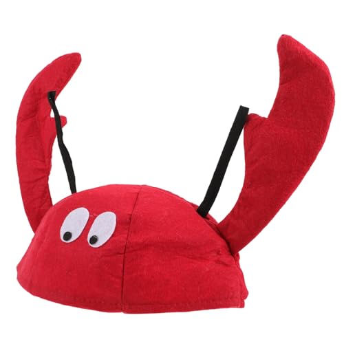 VICASKY Roter Flanell Hummer Hut Lustiger Karneval Kostüm Kopfbedeckung für Erwachsene und Party Halloween Cosplay Neuartiger Partyhut VICASKY Roter Flanell Hummer Hut Lustiger Karneval Kostüm Kopfbedeckung für Erwachsene und Party Halloween Cosplay Neuartiger Partyhut von VICASKY