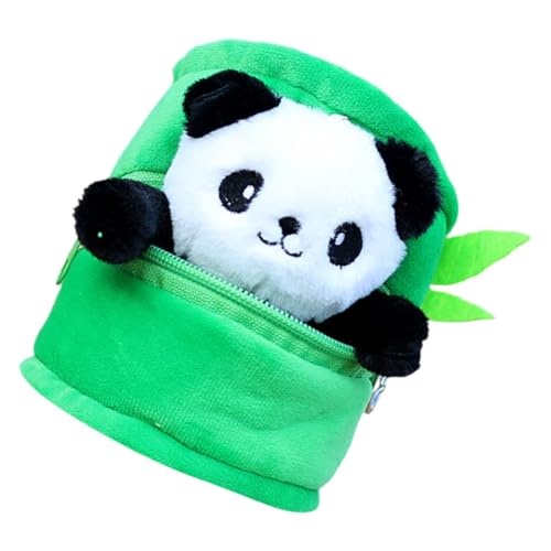 VICASKY Schlüsselanhänger Panda Plüschtier Bambusdesign Handgefertigt Dekorativer Taschenanhänger Kuscheliges Panda Anhänger für Schlüssel Rucksack Handtasche von VICASKY
