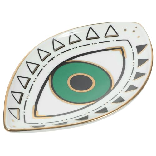 VICASKY Schmucktablett Schmuckschrank Ringe Schmuckschale Gläser Staffelei Samt Parfümtablett Vintage Dekoration Schmuckschale Mit Bösem Blick Schminktisch Schubladenregal von VICASKY