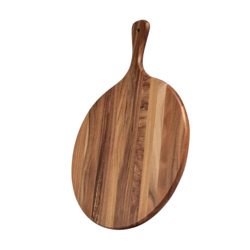 VICASKY Schneidebrett aus Holz Multifunktionales Pizza und Snackbrett mit Griff für Steak Tapas und Tischdekoration Langlebig und Pflegeleicht Øcm VICASKY Schneidebrett aus Holz Multifunktionales Pizza und Snackbrett mit Griff für Steak Tapas und Tischdekoration Langlebig und Pflegeleicht Øcm von VICASKY