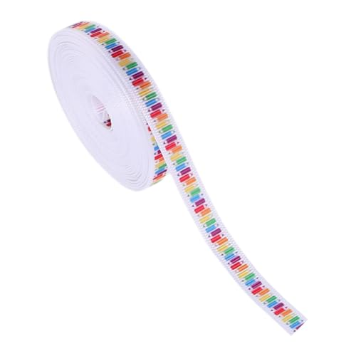 VICASKY Schulanfang Ripsband Polyester Band mit Bleistiftmuster Langlebig Farbecht Geripptes Geschenkband für Schulabschluss Bastelprojekte Sichere Geschenkverpackung von VICASKY