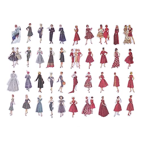 VICASKY Sticker Scrapbooking 2 Packungen Vintage-Figuren-Aufkleber Journal Dekorative Aufkleber Set VICASKY Sticker Scrapbooking 2 Packungen Vintage-Figuren-Aufkleber Journal Dekorative Aufkleber Set von VICASKY