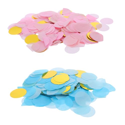 VICASKY Teiliges Gender Reveal Konfetti Papierschnipsel in Rosa und Blau Shower Tischdeko mit Einfacher Farbgestaltung für Babyparty von VICASKY