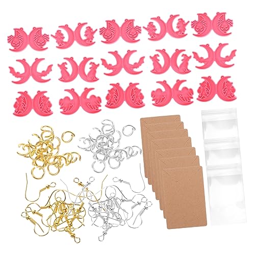 VICASKY Teiliges Halloween Ohrring Formen Flexiblem Wiederverwendbare Diy Schmuck Gießformen für Epoxidharz Anhänger Anhänger Zubehör für Kreative Schmuckherstellung von VICASKY