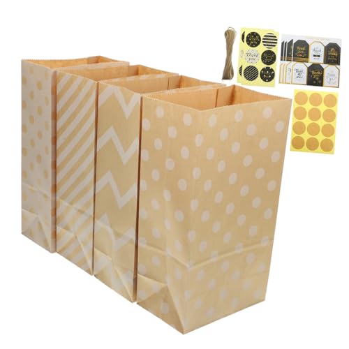 VICASKY Teiliges Kleine Kraftpapier Geschenktüten mit Aufklebern und Tags Vielseitige Papiertüten für Süßigkeiten Kekse und Partygeschenke Praktische und Dekorative Bonbontüten für von VICASKY