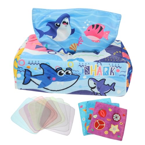 VICASKY Tissue Box Toy mit Dinosaurier Verstärkte Bunte Knisterpapiere Fördert Sensorische Wahrnehmung Feinmotorik und Farbunterscheidung Montessori Lernspielzeug für Kleinkinder VICASKY Tissue Box Toy mit Dinosaurier Verstärkte Bunte Knisterpapiere Fördert Sensorische Wahrnehmung Feinmotorik und Farbunterscheidung Montessori Lernspielzeug für Kleinkinder von VICASKY