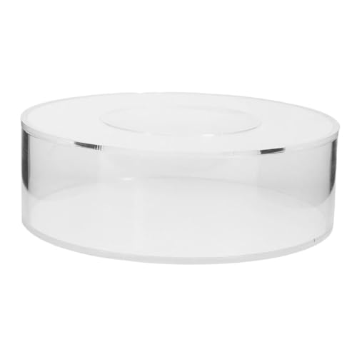 VICASKY Transparenter Runder Acryl Tortenständer Durchmesser Höhe Stilvoller Cake Stand für Hochzeit Geburtstag Party Stabiler Dessert und Cupcake Display Riser Elegante Tortenunterlage von VICASKY