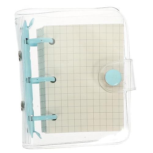 VICASKY Transparentes Mini Notizbuch mit Ringbindung Handbuch für Schüler und Kreative Köpfe für Reisen Notizen und Tagebuchführung Blau mit Cover von VICASKY