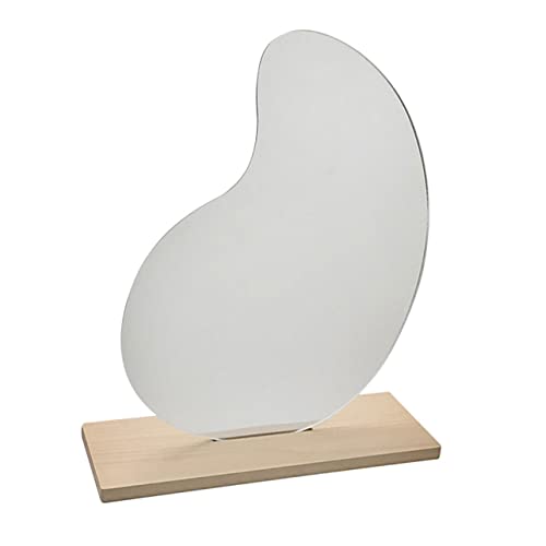 VICASKY Unregelmäßiger Schminkspiegel Aus Holz Kreativer Tischspiegel Für Make-up Dekoration Für Schreibtisch Schlafzimmer Und Kommode von VICASKY
