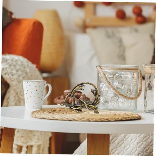 VICASKY Vintage Messing Figurenset Schildkröte und Schlange Dekoration aus Kreative Tischdeko für Wohnzimmer und Garten Langlebige Desktop Tierornamente Einfach zu Reinigen und Vielseitig von VICASKY