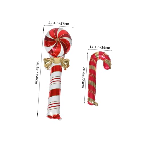 VICASKY Weihnachtliche Folienballons Rote Zuckerstangen und Große Candy Cane Luftballons Cartoon Design Vielseitige Partydeko für Weihnachten Geburtstage Festliche Raumgestaltung VICASKY Weihnachtliche Folienballons Rote Zuckerstangen und Große Candy Cane Luftballons Cartoon Design Vielseitige Partydeko für Weihnachten Geburtstage Festliche Raumgestaltung von VICASKY
