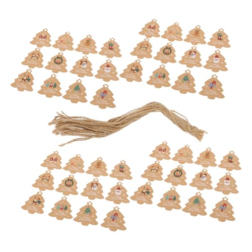 VICASKY Weihnachtsanhänger aus Hochwertigem Kraftpapier mit Natur Maßbändern Teiliges Robuste DIY Geschenkanhänger für Christbaum Weihnachtsdeko und Geschenkverpackung VICASKY Weihnachtsanhänger aus Hochwertigem Kraftpapier mit Natur Maßbändern Teiliges Robuste DIY Geschenkanhänger für Christbaum Weihnachtsdeko und Geschenkverpackung von VICASKY