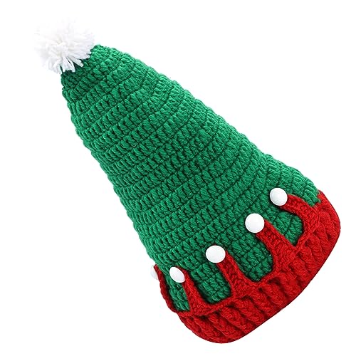 VICASKY Weihnachtshut Gestrickte Weihnachtsmütze für Erwachsene Warmes Wollmaterial Xmas Festliche Kopfbedeckung für Winterfeiern und Familienfeste VICASKY Weihnachtshut Gestrickte Weihnachtsmütze für Erwachsene Warmes Wollmaterial Xmas Festliche Kopfbedeckung für Winterfeiern und Familienfeste von VICASKY