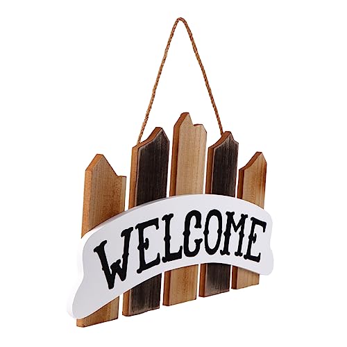VICASKY Willkommen Design Holzschild für Bar und Dekoratives Türschild mit Natürlichem Juteseil Farben für Moderne Raumgestaltung für Innenhöfe und Geschäfte VICASKY Willkommen Design Holzschild für Bar und Dekoratives Türschild mit Natürlichem Juteseil Farben für Moderne Raumgestaltung für Innenhöfe und Geschäfte von VICASKY
