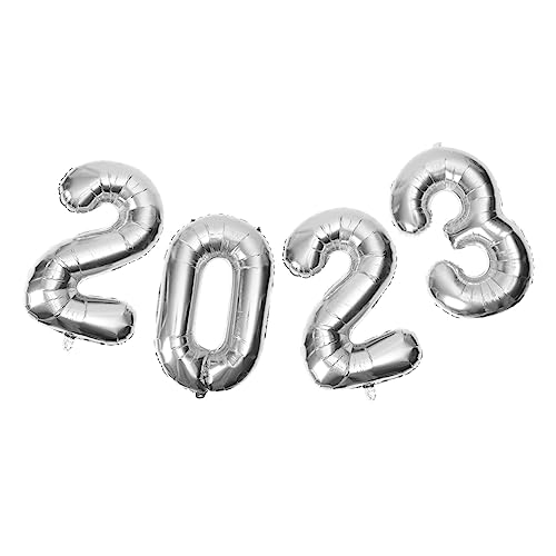 VICASKY Zahlenballons Aluminiumfolie Silberne Neujahrsdeko Party Dekoration für Zuhause Hotel Restaurant Vielseitige Langlebige Einfache Montage VICASKY Zahlenballons Aluminiumfolie Silberne Neujahrsdeko Party Dekoration für Zuhause Hotel Restaurant Vielseitige Langlebige Einfache Montage von VICASKY