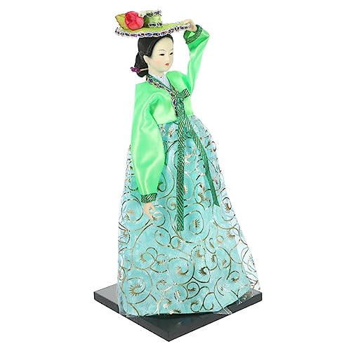 VICASKY handgefertigte Puppe traditionelle Puppe Miniatur Figur Mädchen wohnungsdeko wohnaccessoires raumdeko Desktop-Korean-Puppendekor künstlerische Puppe im koreanischen Stil Green VICASKY handgefertigte Puppe traditionelle Puppe Miniatur Figur Mädchen wohnungsdeko wohnaccessoires raumdeko Desktop-Korean-Puppendekor künstlerische Puppe im koreanischen Stil Green von VICASKY