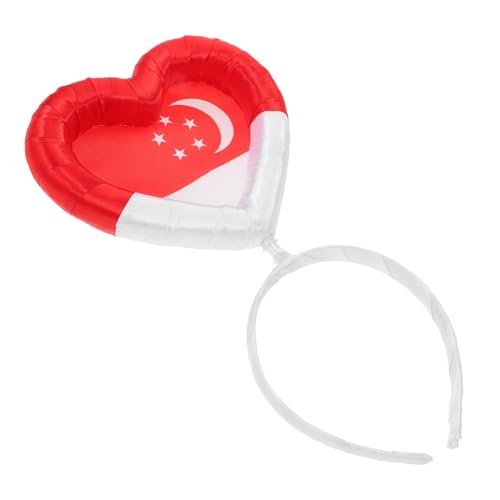 VICASKY liebe Stirnband Party Hair Hoop Sportstirnband Maskerade Kopfbedeckung Flaggen-Stirnband SINGAPURE FLAGS -Party liefert Singapur Stirnbänder Flagge Haarband Stoff von VICASKY